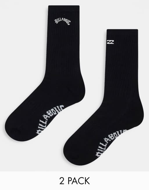 Billabong – Crew-Socken in Schwarz mit Logo 