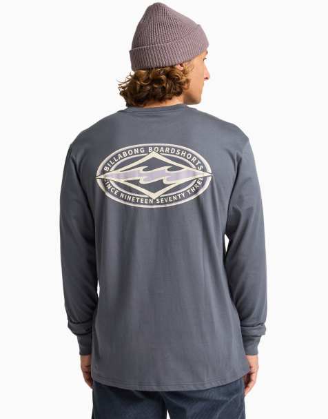 Billabong Diamond vision long sleeve graphic t-shirt in black