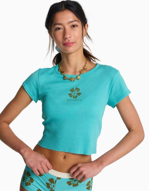 Billabong - Every Full Moon - T-shirt crop top - Bleu océan - view 1
