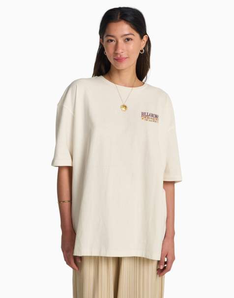 Billabong – Floral Rocker – Kurzärmliges T-Shirt in Salt Crystal - view 1