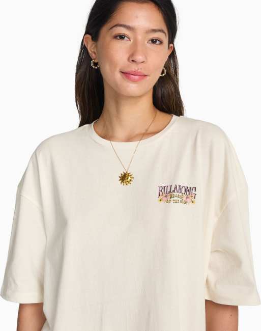 Billabong – Floral Rocker – Kurzärmliges T-Shirt in Salt Crystal, 3 von 4