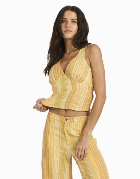 Billabong Hazy daze crop top in brown multi - view 1