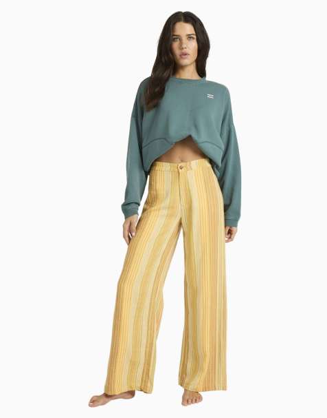 Billabong Hazy daze elasticated trousers in brown multi - view 1