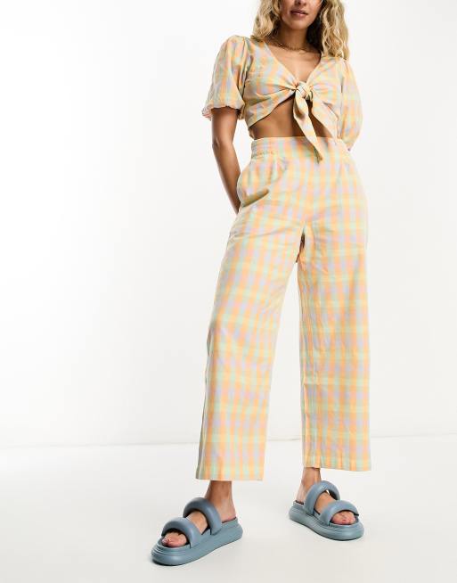 Billabong - Into You - Pantaloni a quadri color pastello in coordinato 