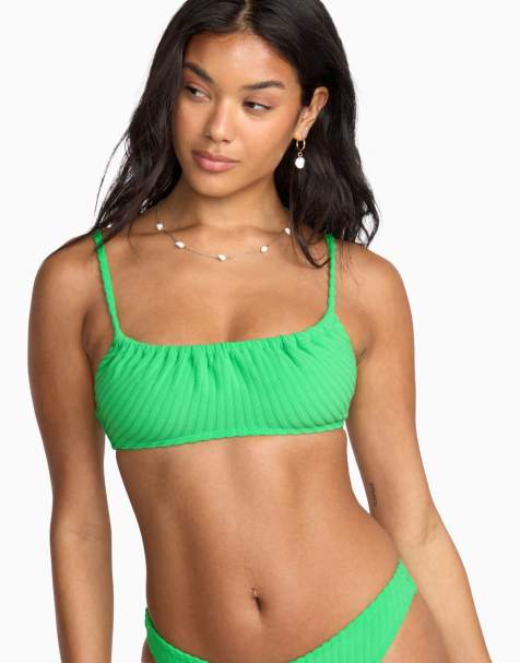 Billabong Josie in the loop mila bralette bikini top in jungle green - view 1