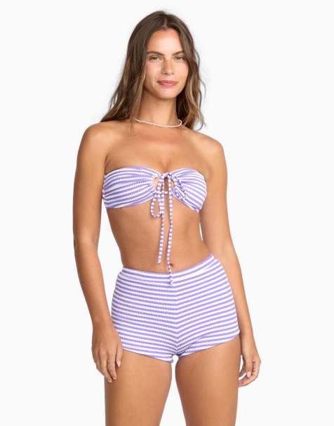 Billabong Josie summer hi drew bandeau bikini top in purple punch - view 1