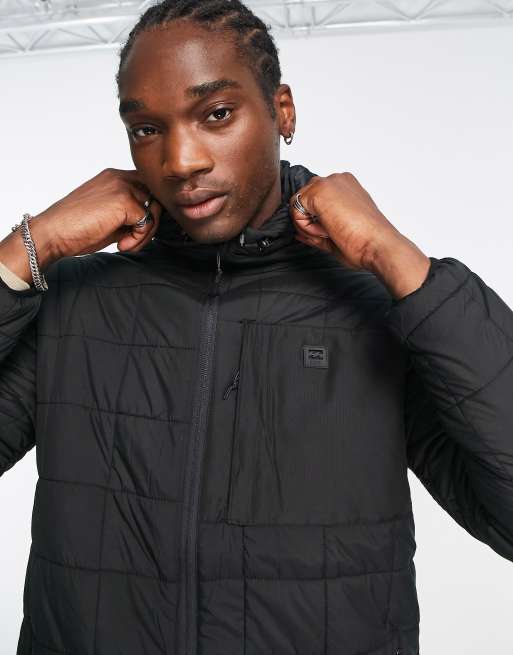 Billabong Journey puffer jacket in black ASOS