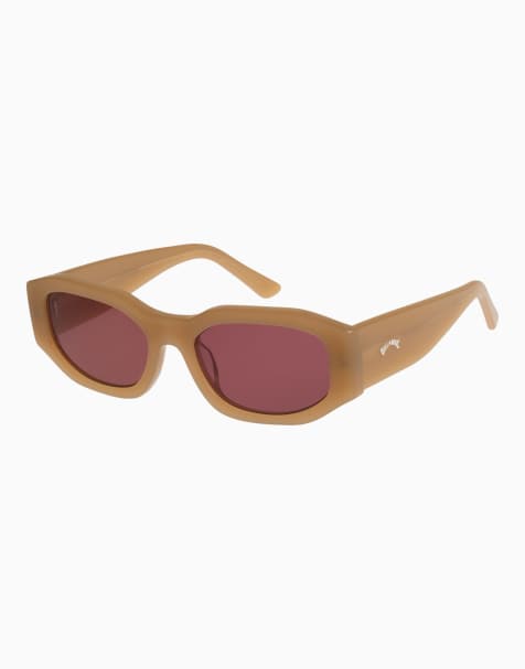 Billabong Lank sunglasses in shiny milky cream/purple - view 1