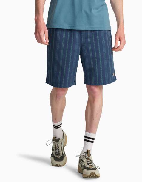 Billabong – Larry – Elastische Jacquard-Shorts in Jeansblau - view 1