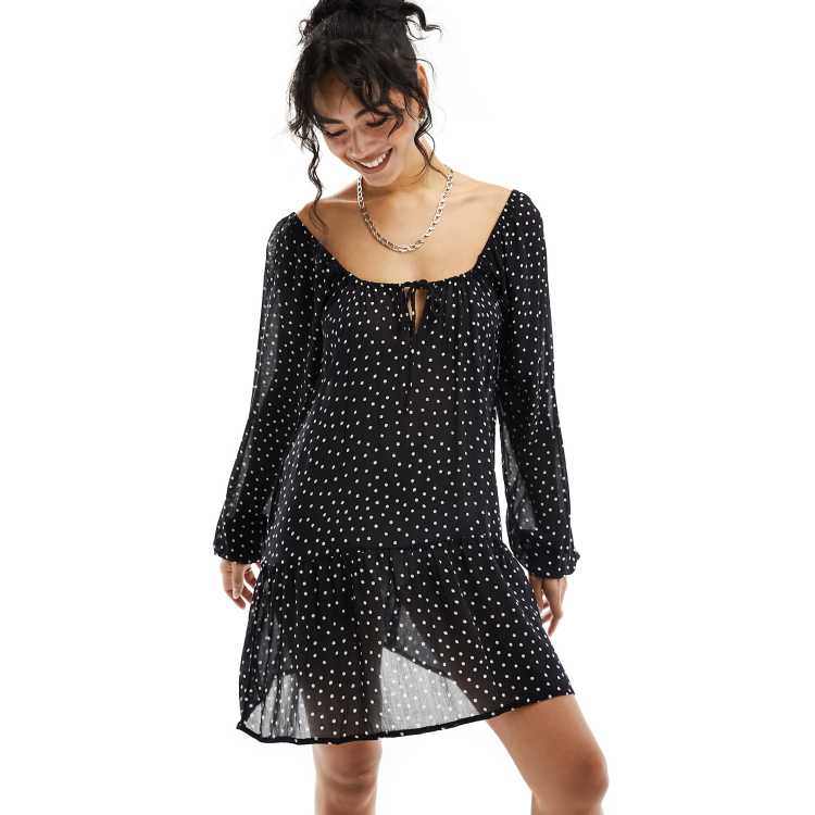 Billabong Lucky You throwover beach dress in polka dot ASOS
