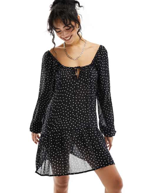 Polka dot beach dress best sale