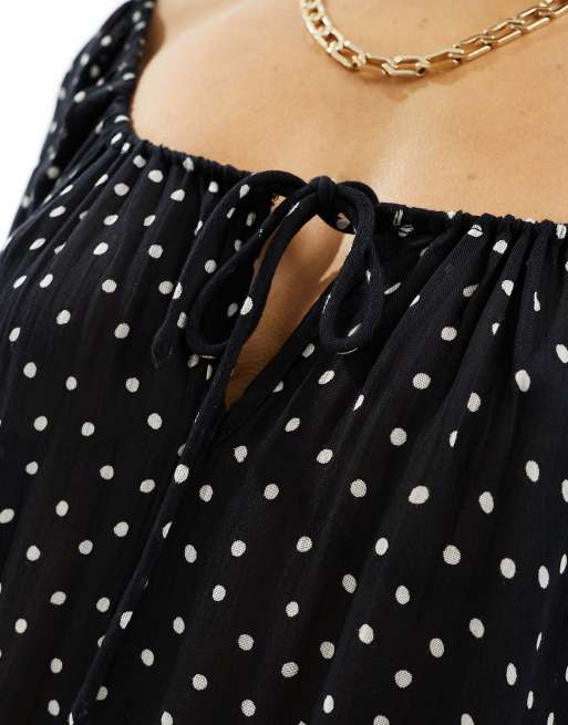 Billabong Lucky You throwover beach dress in polka dot ASOS