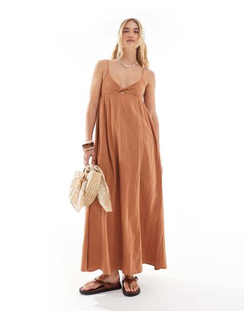 Billabong modern love maxi dress in rust - view 1