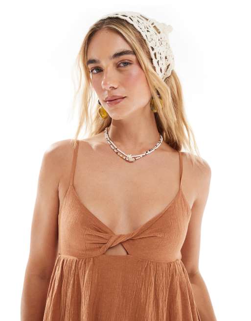 Billabong - Modern Love - Maxi jurk in roestbruin, 3 van 4