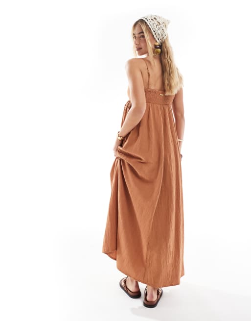 Billabong - Modern Love - Maxi jurk in roestbruin, 4 van 4