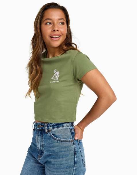 Billabong Oceans greatest short sleeve t-shirt in luv army - view 1