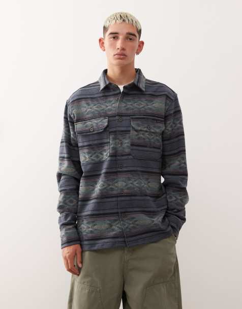 Billabong Offshore jacquard flannel shirt in black - BLACK - view 1