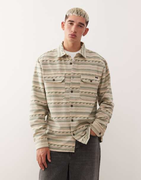 Billabong Offshore jacquard flannel shirt in green  - MGREEN - view 1
