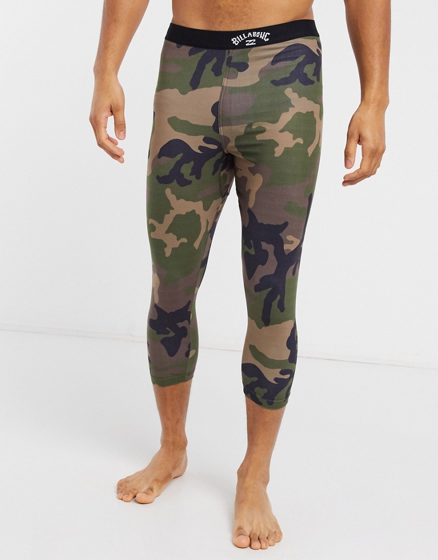 Billabong - Operator Tech - Basislaag legging met camouflageprint in groen