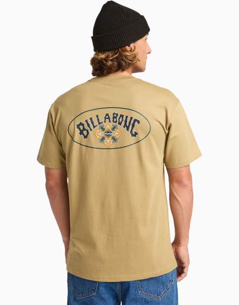 Billabong Orbit arch short sleeve t-shirt in beige