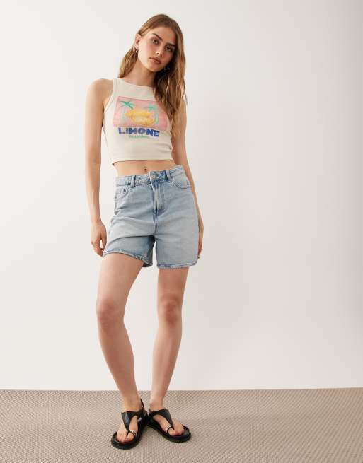 Billabong palm tree beach crop top in beige, 2 of 4