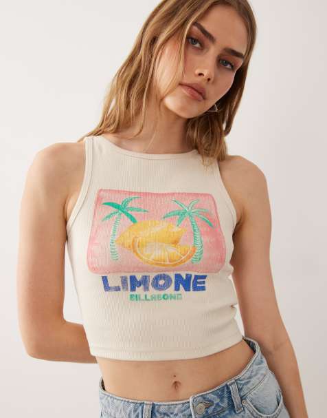 Billabong - Palm Tree - Crop top de plage - Beige - view 1