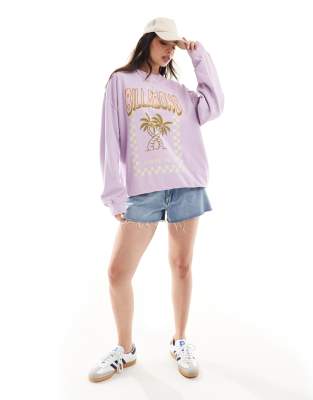 Billabong - Ride In Beach - Sweatshirt in Lila