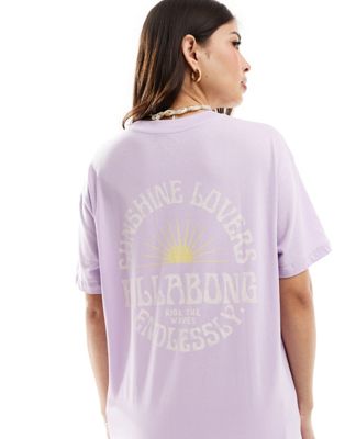 Billabong ride the waves t-shirt in lilac