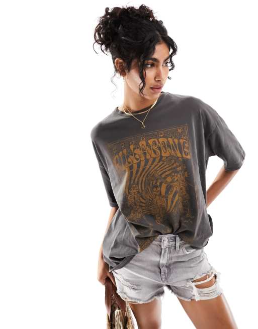 Billabong - Right Place Right Time - Oversized sort T-shirt 
