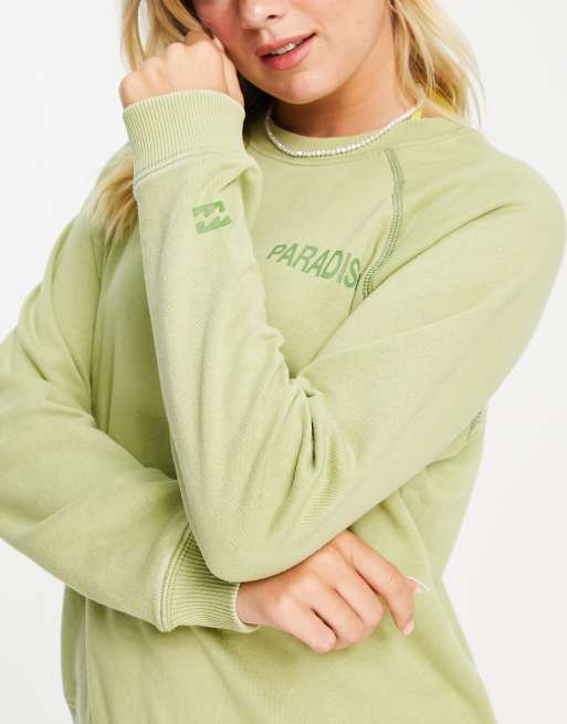 Billabong - Salt & Sweat - Oversized sweatshirt i grøn, 3 af 4