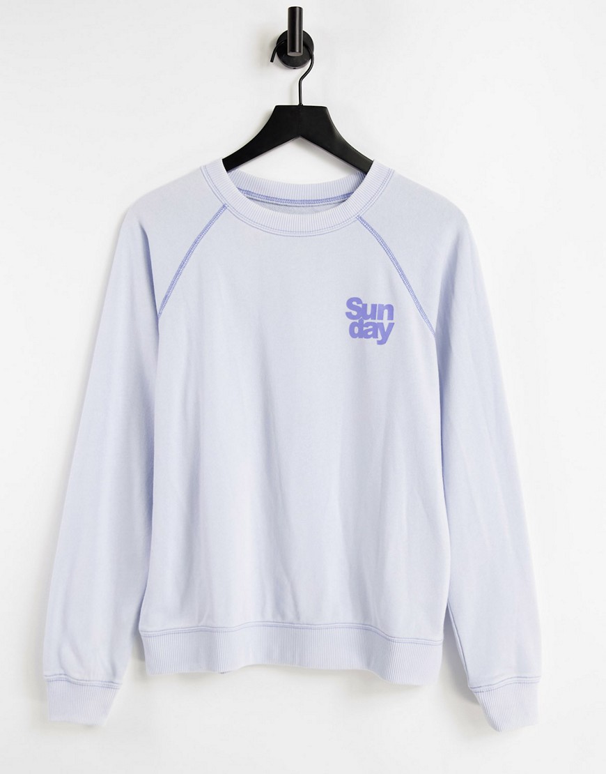 Billabong Salt & Sweat oversized sweatshirt in blue