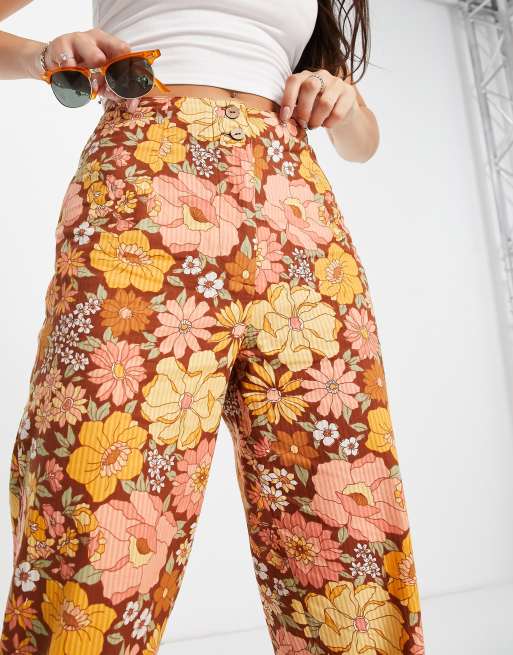 Billabong Salty Blonde Break Point beach pants in multi flower print