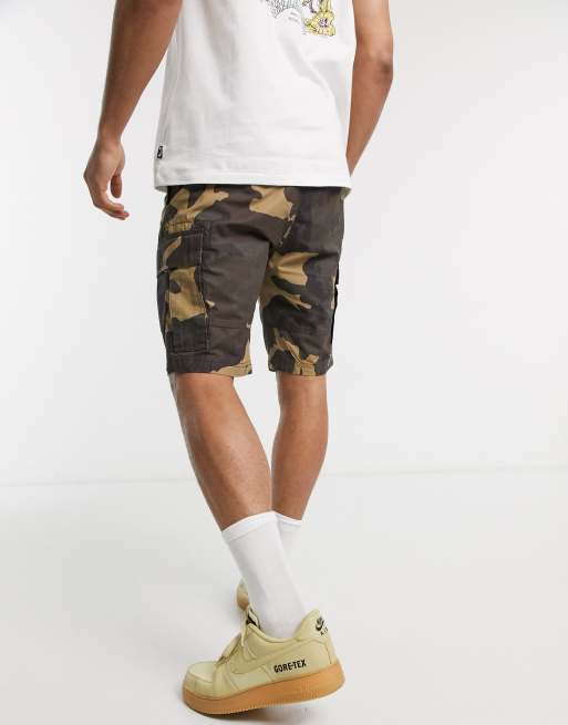 Billabong Scheme cargo shorts in green camo ASOS