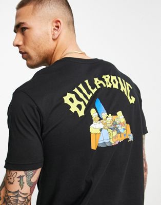 Billabong Simpsons Family Couch t-shirt in black