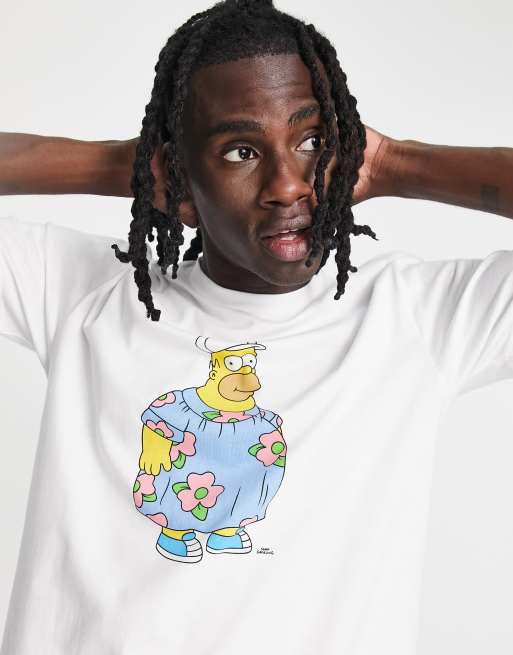 Billabong – Simpsons Working From Home – Biały T-shirt