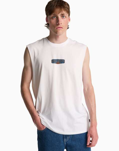 Billabong Since 73 burleigh muscle t-shirt in white - view 1