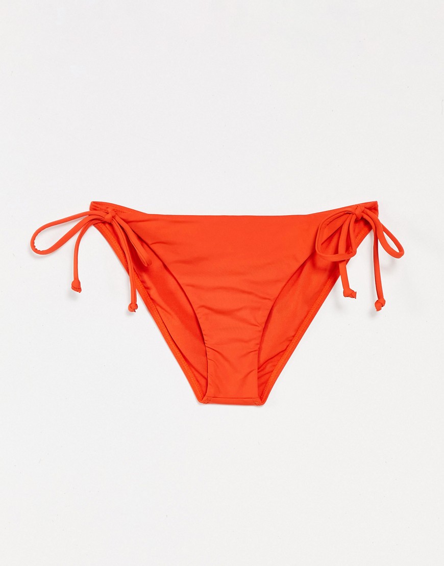 Billabong s.s tie side tropic swimwear in orange-White