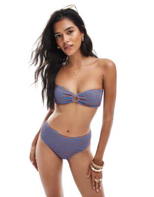 Billabong Billabong summer high stripe rio bandeau bikini top in multi