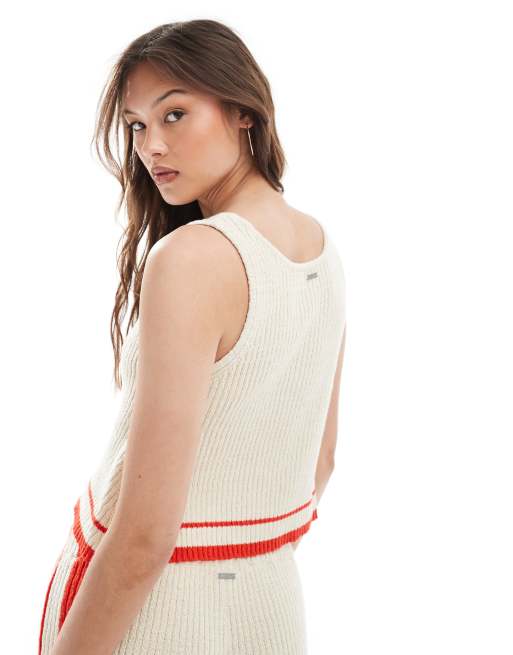 Billabong – Summery Nights – Kremowy krótki top, część zestawu, 4 z 4