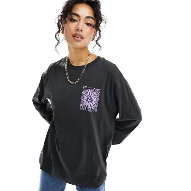 Billabong Sundazed oversized sweater in black