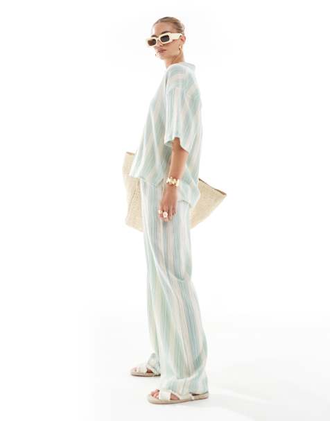 Billabong sunny daze drawstring beach trouser in island green - view 1