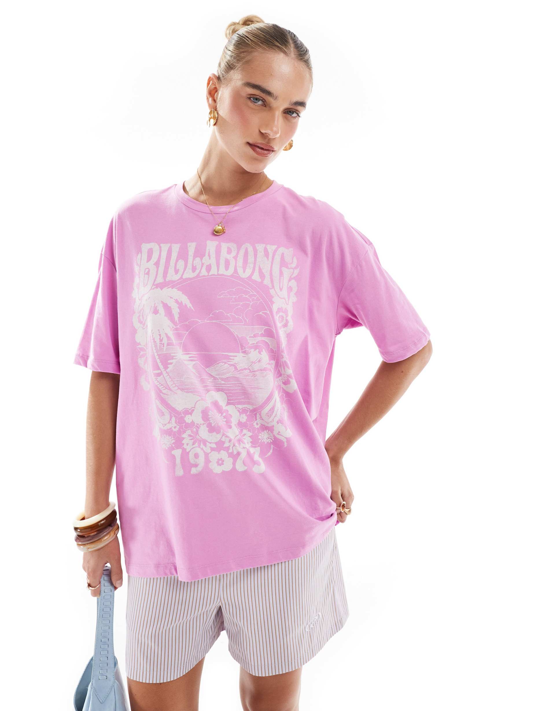 billabong sweet ride t shirt in bright orchid
