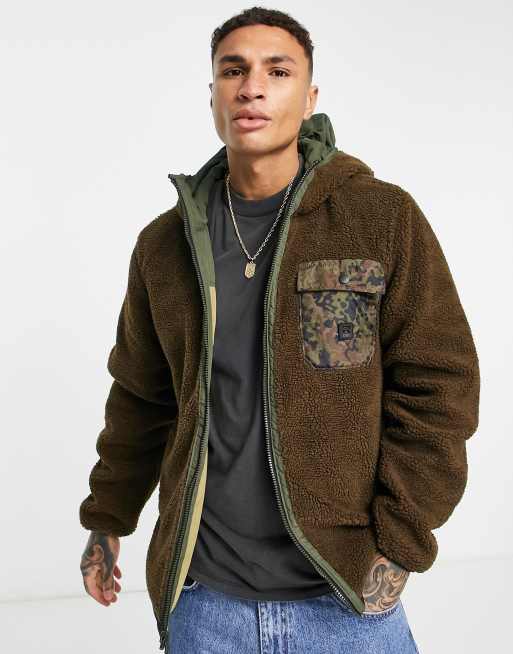 Billabong Switchback reversible jacket in khaki | ASOS