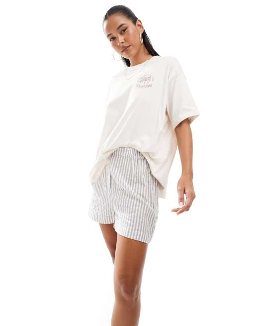 Billabong - T-shirt color crema con grafica "Chasing the Sun", 4 di 4