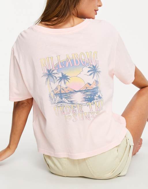Billabong – T-Shirt in Rosa mit „Under The Sun“-Print 