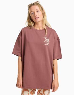Billabong - The Great Waves - Kurzärmliges T-Shirt in Espresso-Brown