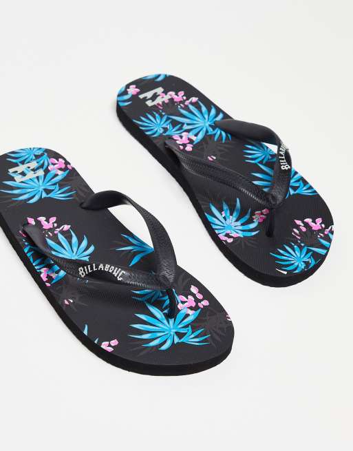 Billabong tides flip flops in black