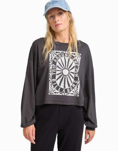 Billabong Trip around long sleeve t-shirt in off black - view 1