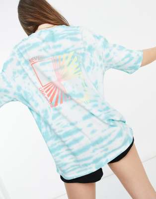 Billabong True Boy Pipe Oversized T Shirt In Tie Dye-blues | ModeSens