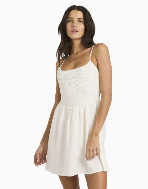 Billabong True love mini linen blend dress in salt crystal - view 1
